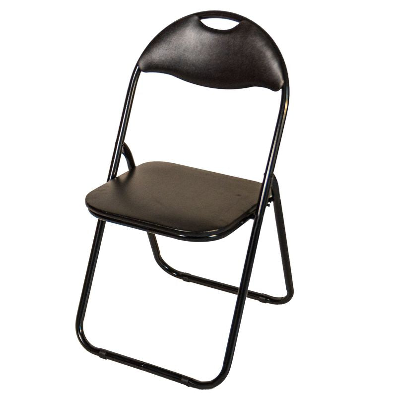 Set 6 Sedie Pieghevoli seduta in PVC Nero