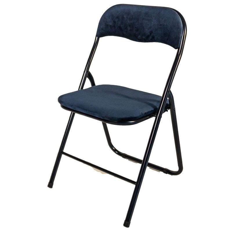 Set 6 Sedie Pieghevoli seduta in Velluto Blu