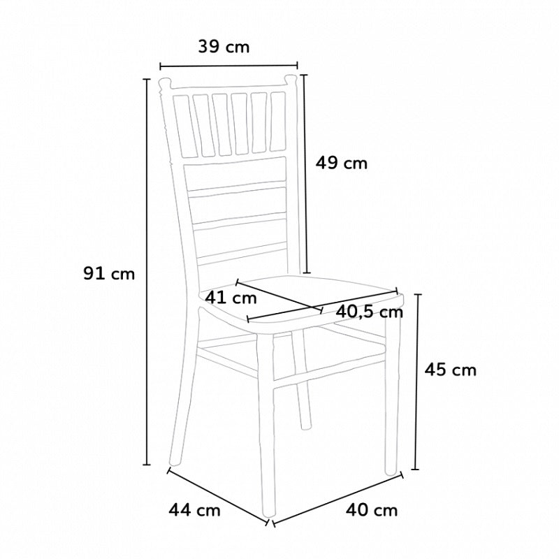 Sedia Chiavarina bianca in resina 3