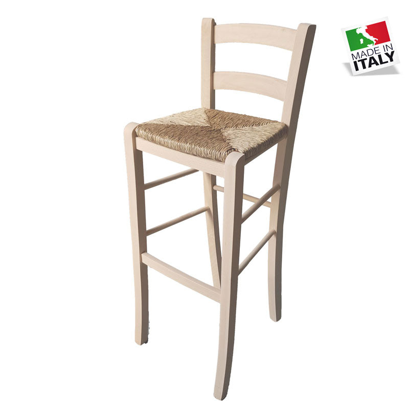 Sgabello Snack Seduta Paglia h80 Grezzo