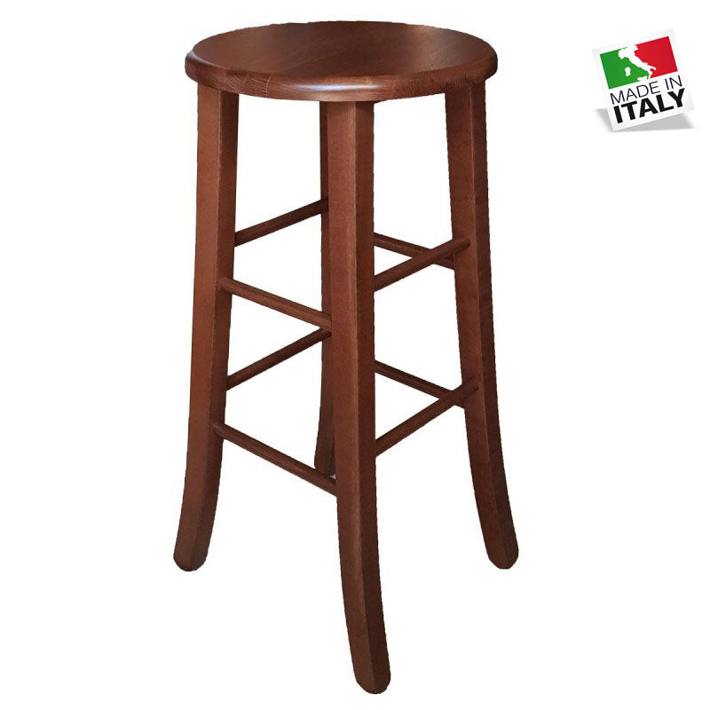 Sgabello Tondo Seduta Massello 67 Noce - La Dea Sedia