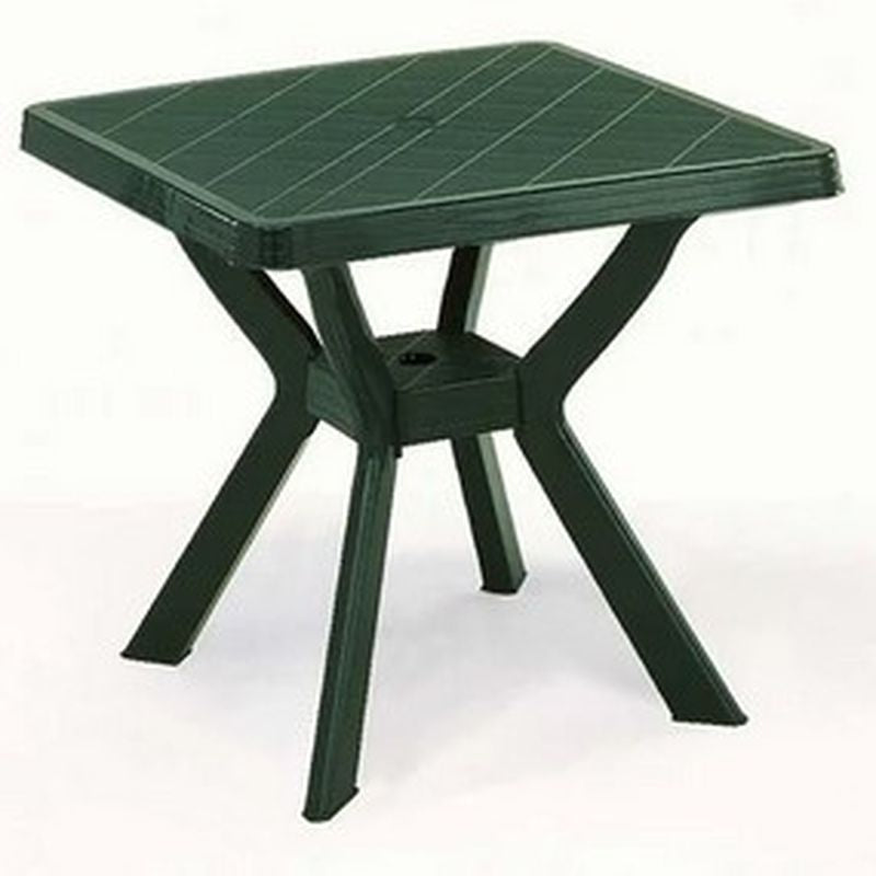 Tavolo Reno verde da esterno in resina 70x70 cm